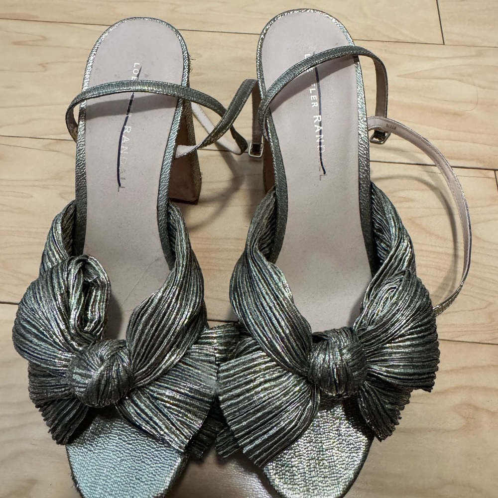 Loeffler Randall Silver Metallic Heels
